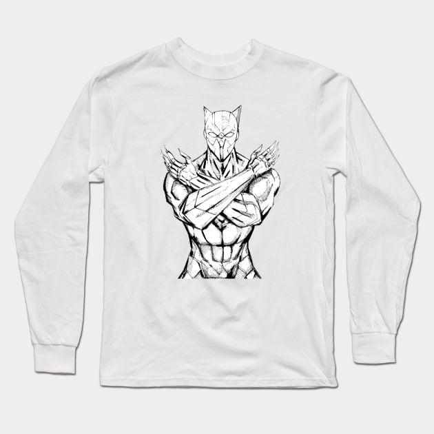 tchalla king of wakanda Long Sleeve T-Shirt by jorge_lebeau